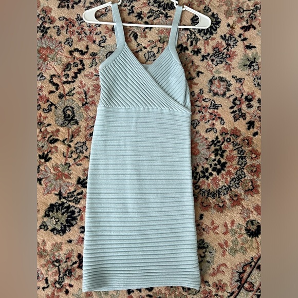 PRINCESS POLLY Emelie mini bodycon light blue knit dress - Picture 3 of 5